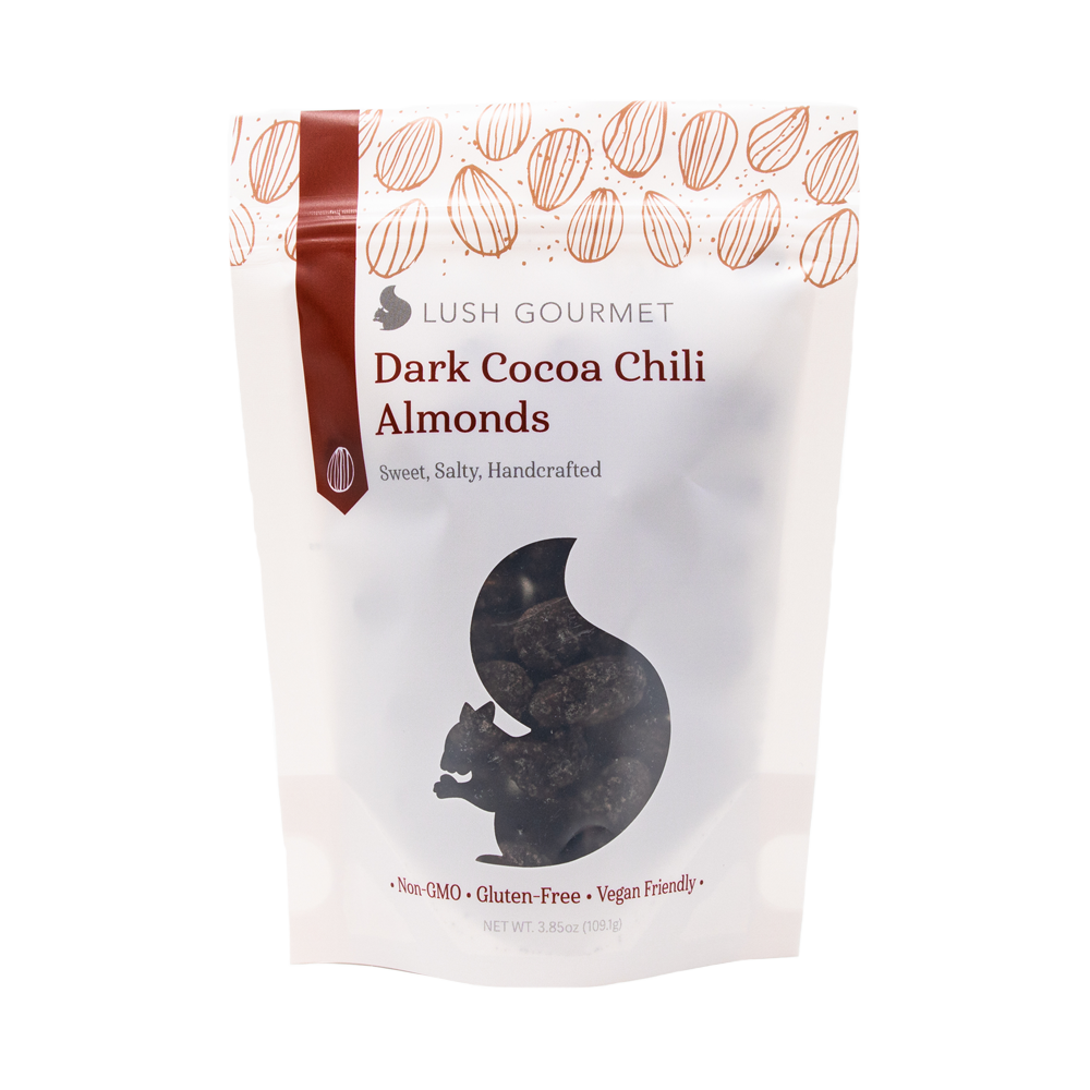 Lush Gourmet: Dark Cocoa Chili Almonds