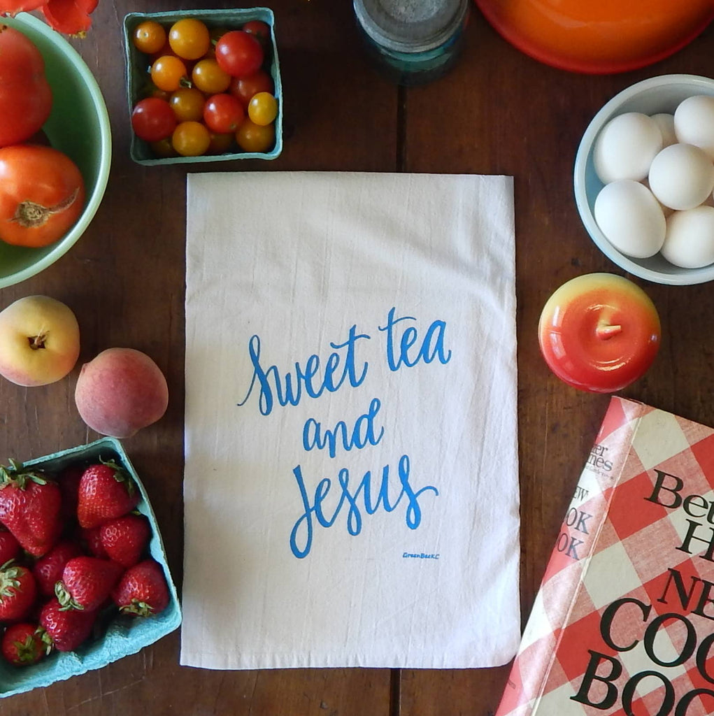 Sweet Tea and Jesus Tea Towel