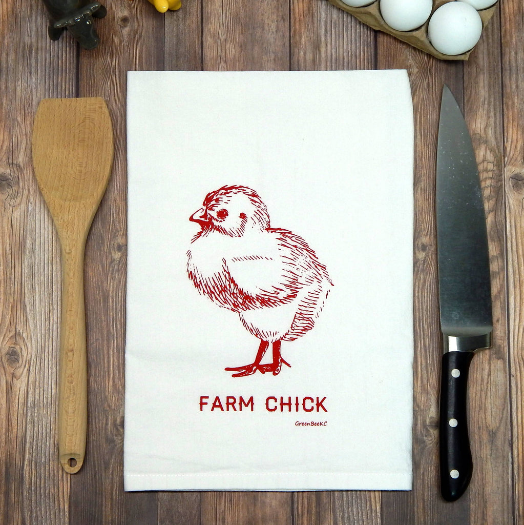 Farm Chick Flour Sack Tea Towel